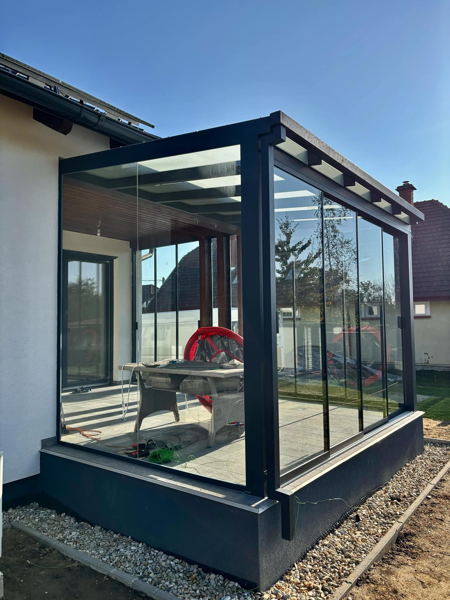 Üveg pergola